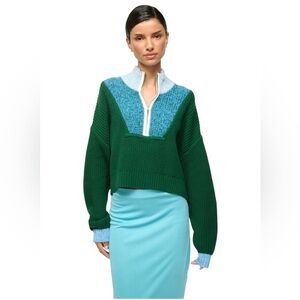 STAUD Cropped Hampton Sweater Size XL